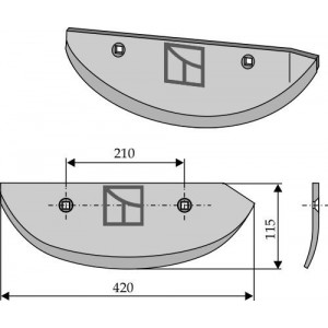 Лемех свеклокопателя, левый