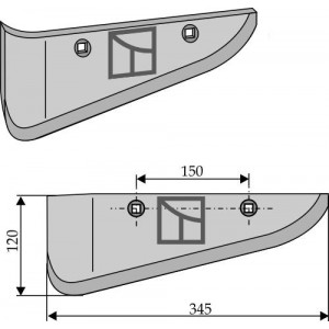 Лемех свеклокопателя, левый