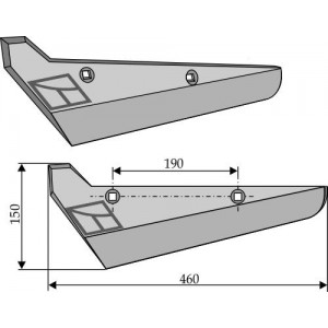 Лемех свеклокопателя, левый
