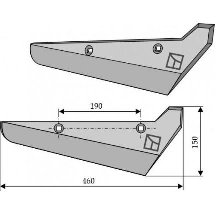 Лемех свеклокопателя, правый
