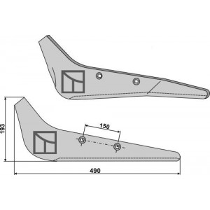 Лемех свеклокопателя, левый