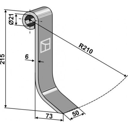 Нож ботвоудалителя