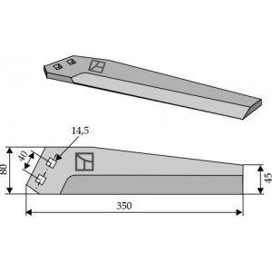 Нож-ботвообрезчик, правый