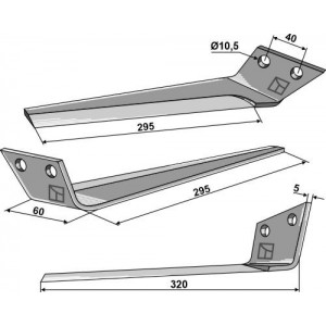 Нож-ботвообрезчик, правый