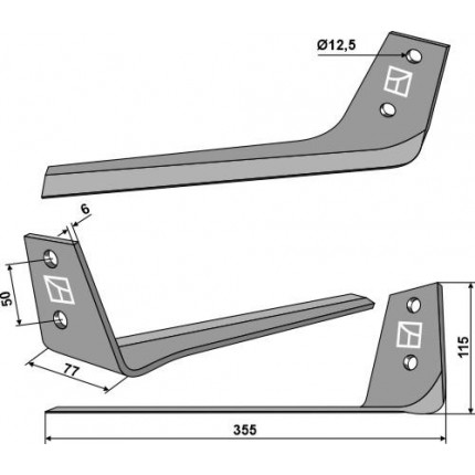 Нож-ботвоообрезчик правый