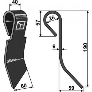 Нож ботвоудалитель