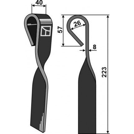 Нож ботвоудалитель