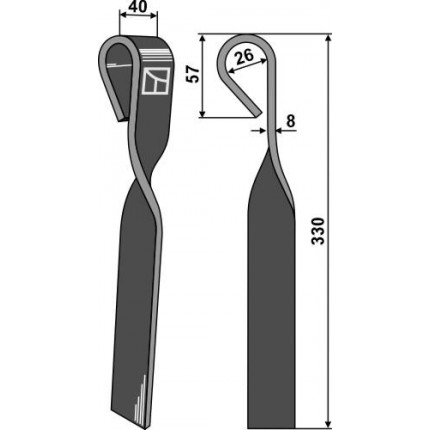 Нож ботвоудалителя