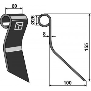 Нож - ботвоудалитель
