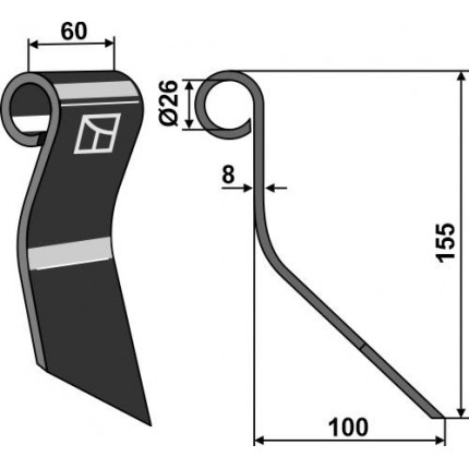 Нож - ботвоудалитель