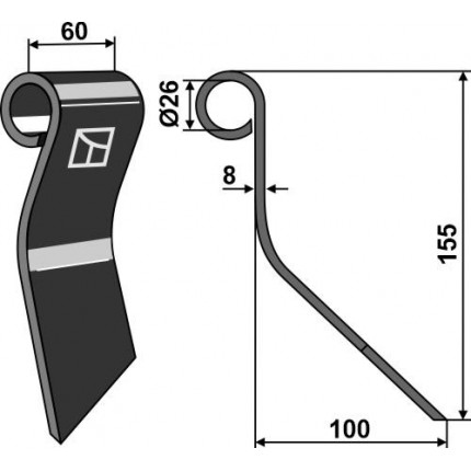 Нож - ботвоудалитель