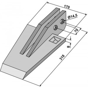 Лопатовидный наконечник