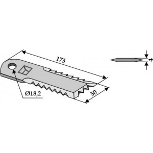 Нож соломоизмельчителя