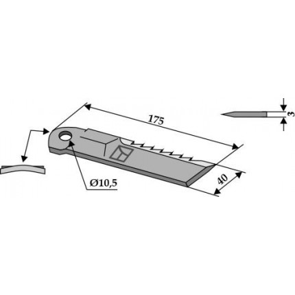 Противорежущий нож