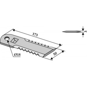 Нож соломоизмельчителя