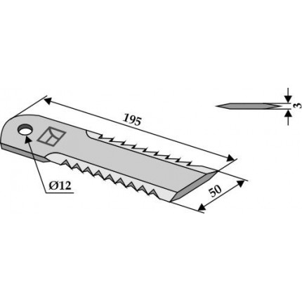 Противорежущий нож