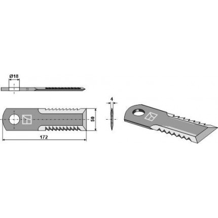 Нож соломоизмельчителя