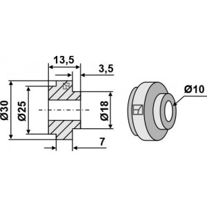Втулка для ножа соломоизмельчителя