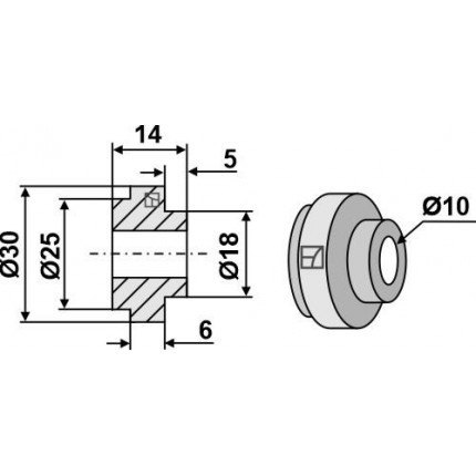 Втулка для ножа соломоизмельчителя