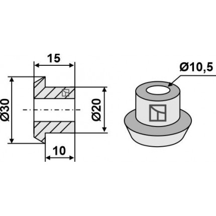 Втулка для ножа соломоизмельчителя