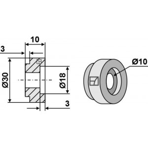 Втулка для ножа соломоизмельчителя