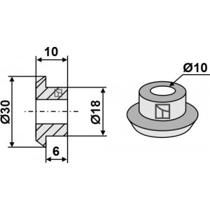 Втулка для ножа соломоизмельчителя