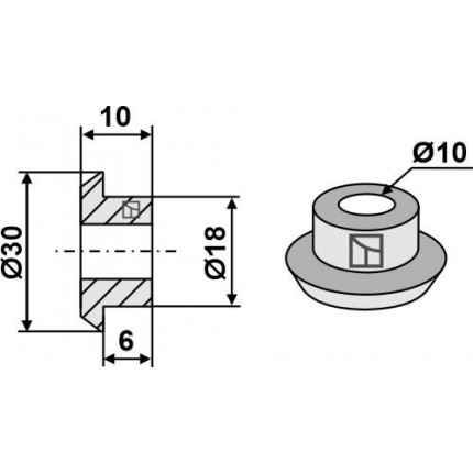 Втулка для ножа соломоизмельчителя