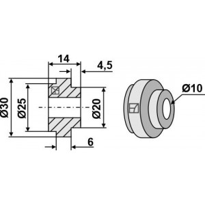 Втулка для ножа соломоизмельчителя