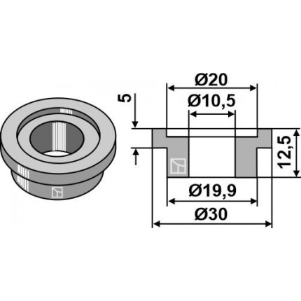 Втулка для ножа соломоизмельчителя