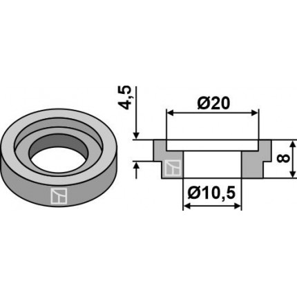 Втулка для ножа соломоизмельчителя