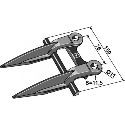 Палец сдвоенный