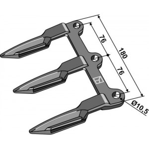 Палец строенный