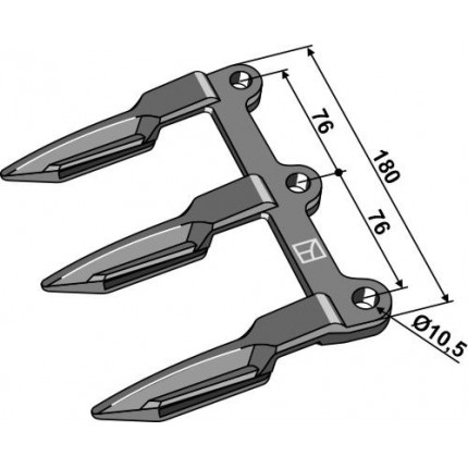 Палец строенный