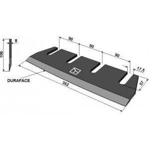 Нож-измельчитель - левый - DURAFACE
