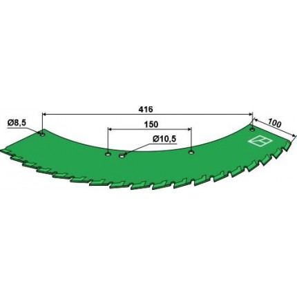 Нож кукурузной жатки правый Карбид