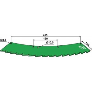 Нож кукурузной жатки левый Карбид