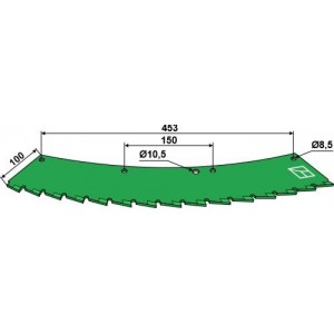 Нож кукурузной жатки правый Карбид