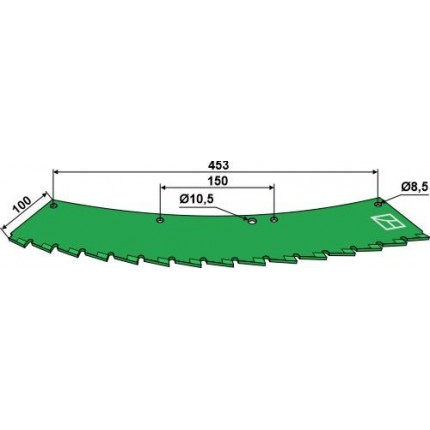 Нож кукурузной жатки правый Карбид