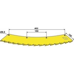 Нож кукурузной жатки левый Карбид