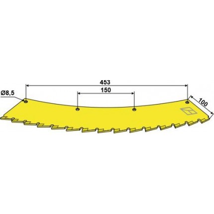 Нож кукурузной жатки левый Карбид