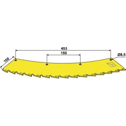 Нож кукурузной жатки правый Карбид