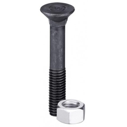 Болт для плуга DIN 608 с шестигранной гайкой