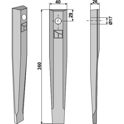 Зуб для маятниковой бороны