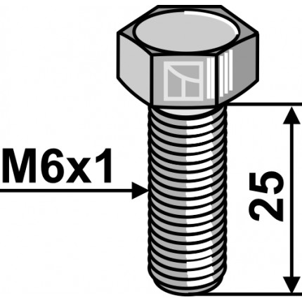 Шестигранный болт -гальванический оцинкованный