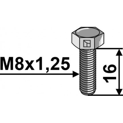 Шестигранный болт -гальванический оцинкованный