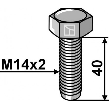 Шестигранный болт -гальванический оцинкованный