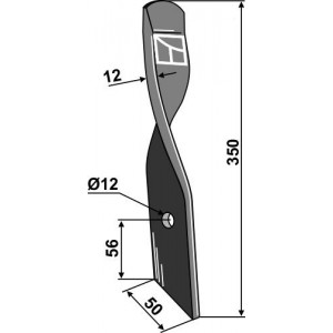Лопатковидный нож для Dyna-Drive Jumbo, левый