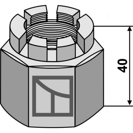 Гайка корончатая М39х4