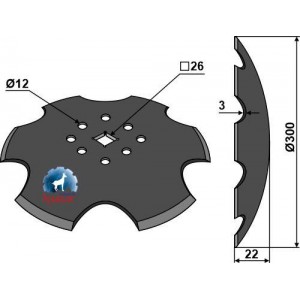 Зубчатый диск Ø300x3