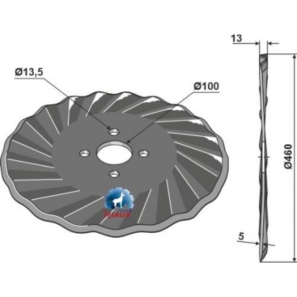 Дисковый сошник Ø460x5